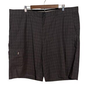 Greg Norman for Tasso Elba Men’s Five Iron Golf Shorts Gray Plaid Size 42